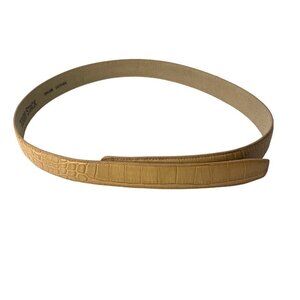 Terry Stack Italian Leather Belt 37.25" Size MED Tan Color Embossed